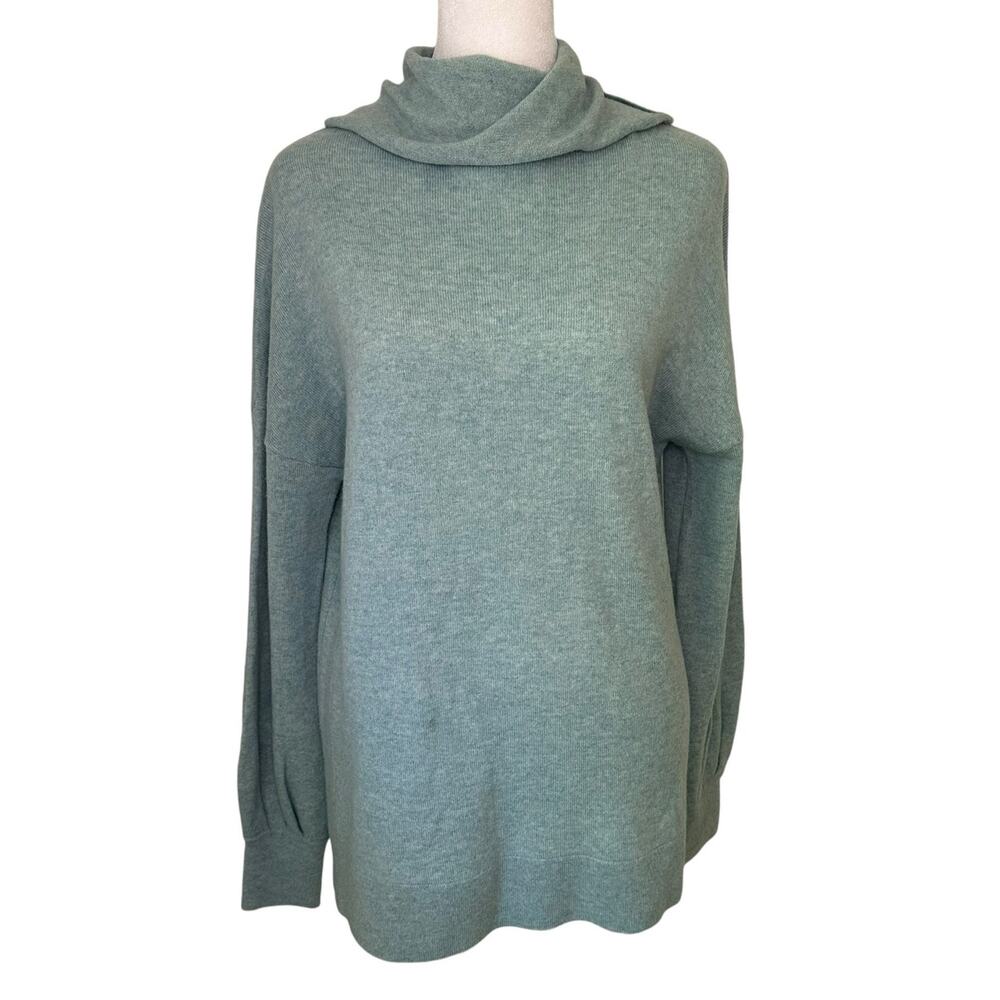 Kinross Cashmere light blue turtleneck sweater size M
